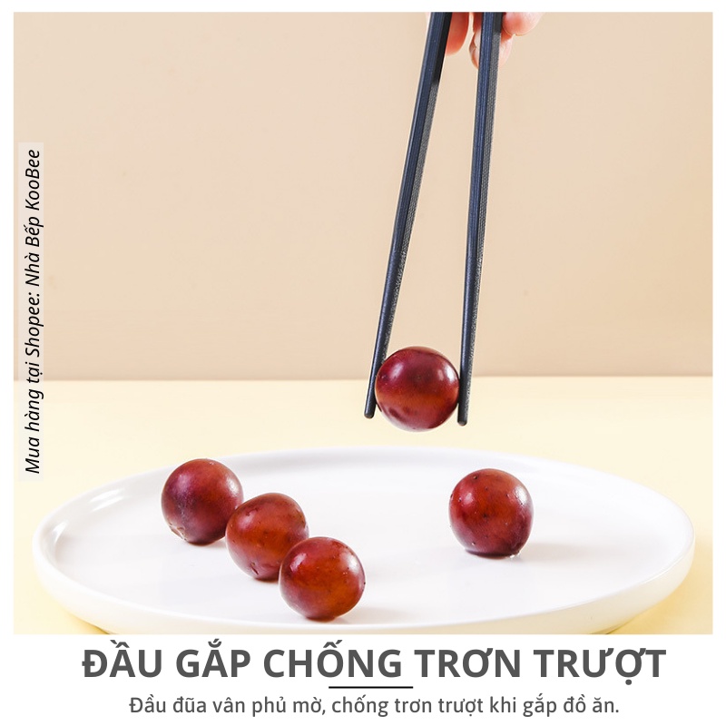 Set 5 Đôi Đũa Ăn Gia Đình KOOBEE – Sợi Thủy Tinh Nhật Kháng Khuẩn, Chống Trơn, Chịu Nhiệt, Phân Biệt Theo Thành Viên