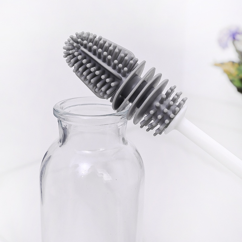 Cọ Silicone Cán Dài Vệ Sinh Bình Sữa / Ly Thủy Tinh Tiện Dụng