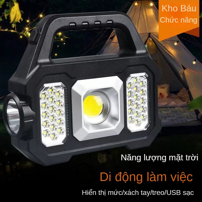 Đèn pin rọi đa năng mini chiếu sáng cao có sạc năng lượng mặt trời ...