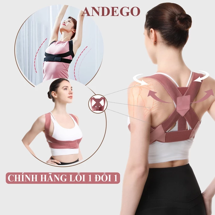 Đai Chống Gù Lưng Nữ Nâng Đỡ Bảo Vệ Vòng 1, Đai Lưng Chống Gù Andego Điểu Chỉnh Tư Thế.