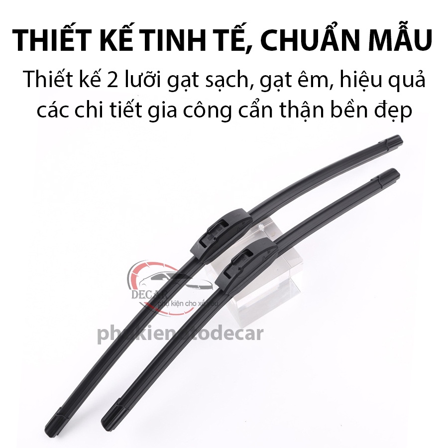 Gạt mưa lưỡi kép cao cấp, bộ cần gạt kính nước mưa 2 lưỡi khung mềm ô tô FORD ECOSPORT, ESCAPE, EVEREST, RANGER, FOCUS