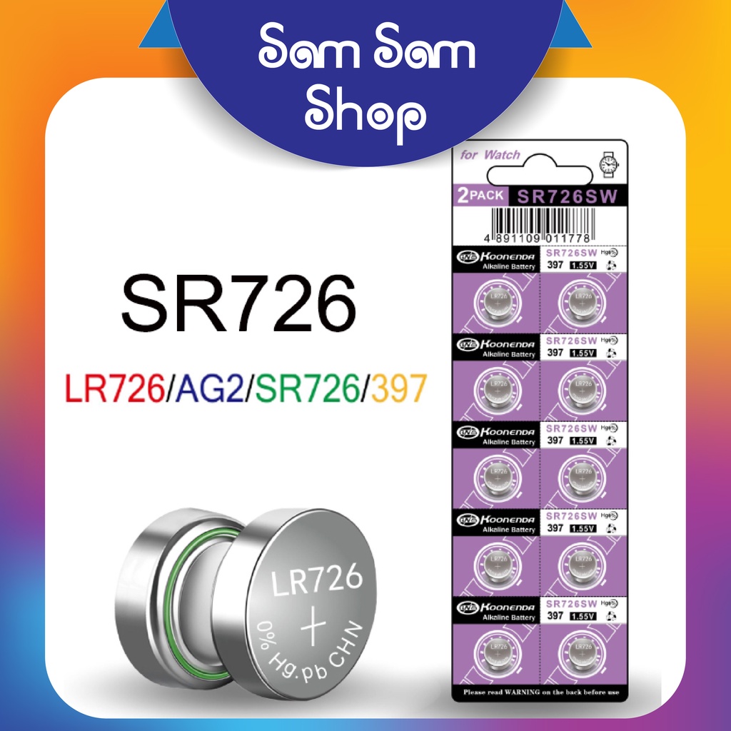 Giá lẻ 1 viên Pin AG2 LR726 LR59 SR726W SR726SW SR59 397 396 GP96A ...