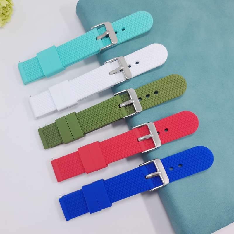 Dây Đeo Đồng Hồ Bằng Silicone Chống Thấm Nước 18mm 20mm 22mm 24mm Cho Seiko