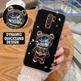 ốp lưng Redmi note 8 Pro Ốp Điện Thoại TPU silicone Mềm Mạ Điện 3D Có Giá Đỡ Hình Gấu Kim Tuyến Cho Redmi note 8 Pro