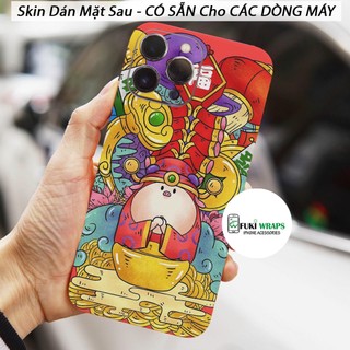 Tấm dán Skin Mặt Sau Heo Thần Tài FULL VIỀN Dành Cho 14 pro max , 13 pro max , 12 pro max , 11 pro max - FukiShop