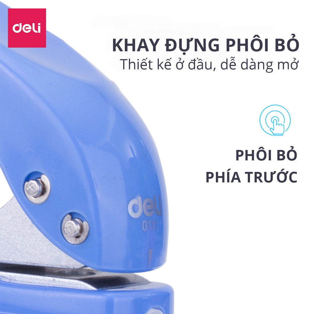 Kìm Bấm Đục Lỗ Giấy Mini Deli Dụng Cụ Bấm Lỗ Giấy Làm Sổ Còng Planner Bullet Journal Tiện Dụng Cầm Tay