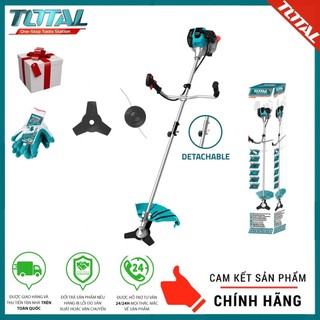 TOTAL Máy cắt cỏ dùng xăng pha nhớt kèm lưỡi cắt 2HP TP5434421<HÀNG CHÍNH HÃNG>