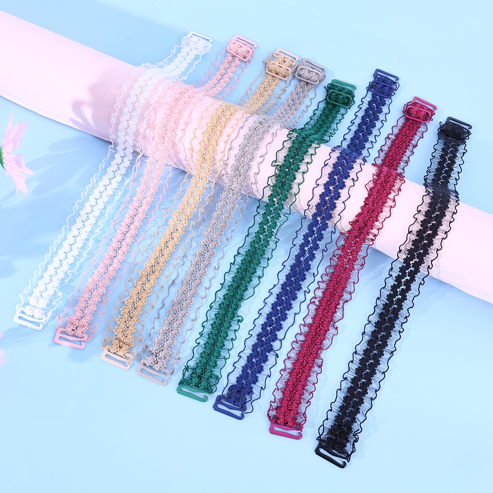 1 Cặp Dây Đeo Vai / Áo lót Đôi Co Giãn Không Đường May Chống Trượt Dáng Thẳng / Dây Áo Ngực / Hở Lưng Trang Trí
