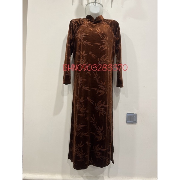 Áo Dài Nhung Đính Cườm Cho Người Già Và Trung Niên Cao Tuổi, Thời Trang U50  U60 U70 U80 U90 | Shopee Việt Nam