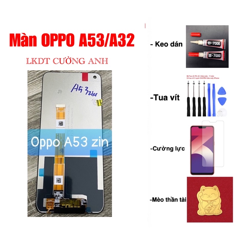 màn hình oppo A53 , A32 , A54 dùng chung zin + tặng tua vít + keo ...