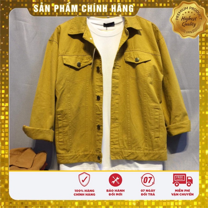 Áo Khoác Kaki Jean ALLEN STORE nhiều màu sắc Cực Chất,Phom Unisex Vải Mềm Mịn, thích hợp với tất cả Thời Tiết, phong phú