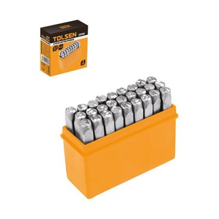 Bộ đóng 27 chữ TOLSEN 25101 và 25104 cỡ 3mm và 6mm, thép carbon chống gỉ, Bh 12 tháng Kouritsu Official Store