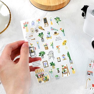 1 Tờ Nhãn Dán Giấy Washi Trang Trí Sổ Lưu Niệm Kiểu Vintage