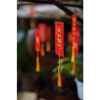 thẻ treo thư pháp ngày tết 24 thẻ giấy cao cấp