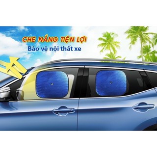 Tấm che nắng xốp bạc ô tô, bộ 4 tấm che nắng kính sườn xe ô tô, Chống nắng, chống tia UV hiệu quả