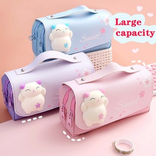Túi Đựng Bút Sức Chứa Lớn Đa Năng Họa Tiết Dễ Thương Cho Học Sinh