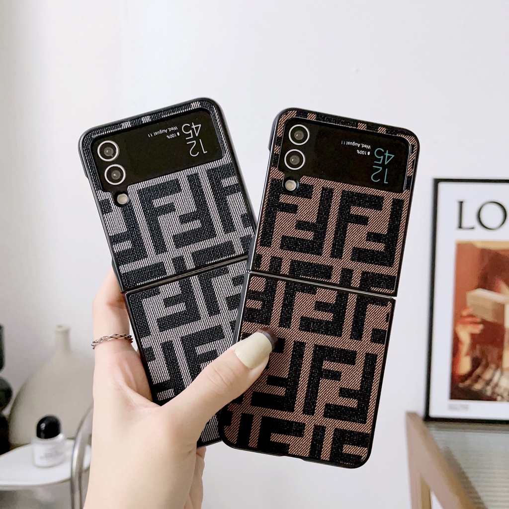 Sang Trọng Thiết Kế Độc Đáo Da PU Gấp Ốp Lưng Điện Thoại Samsung Galaxy Z Flip 1 2 3 4 5 6 7 7FE Thời Trang Thiết Kế Đơn Giản Vỏ Cho Z Flip7 Vỏ Bảo Vệ Vỏ Chống Trầy Xước