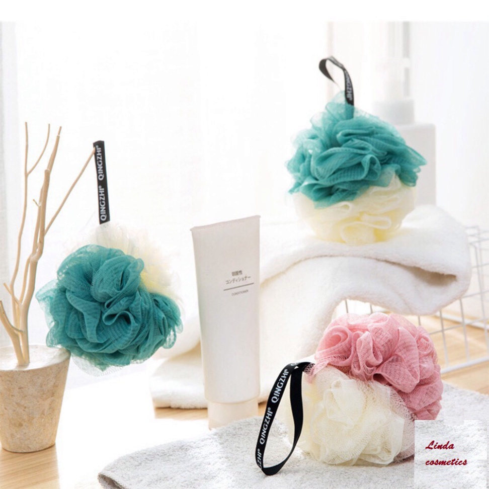 COMBO 1- 3 Bông Tắm Lưới Tròn Tạo Bọt 2 Màu Lưới Siêu Mềm