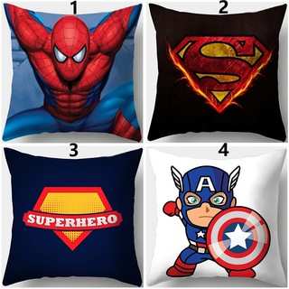Vỏ gối Avengers Người Nhện in 1 mặt, polyester mềm, bọc xe ô tô, trang trí nhà (không kèm ruột)