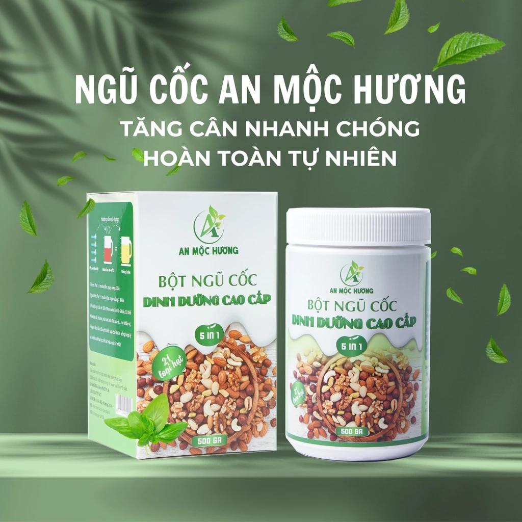 Bột ngũ cốc tăng cân, tăng cơ An Mộc Hương (500Gr) - 18 loại hạt dinh dưỡng cao cấp
