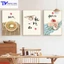 Tranh Treo Tường Trang Trí Phòng Ăn 2 , Tranh Tráng Gương ( Bộ 3 Tấm )