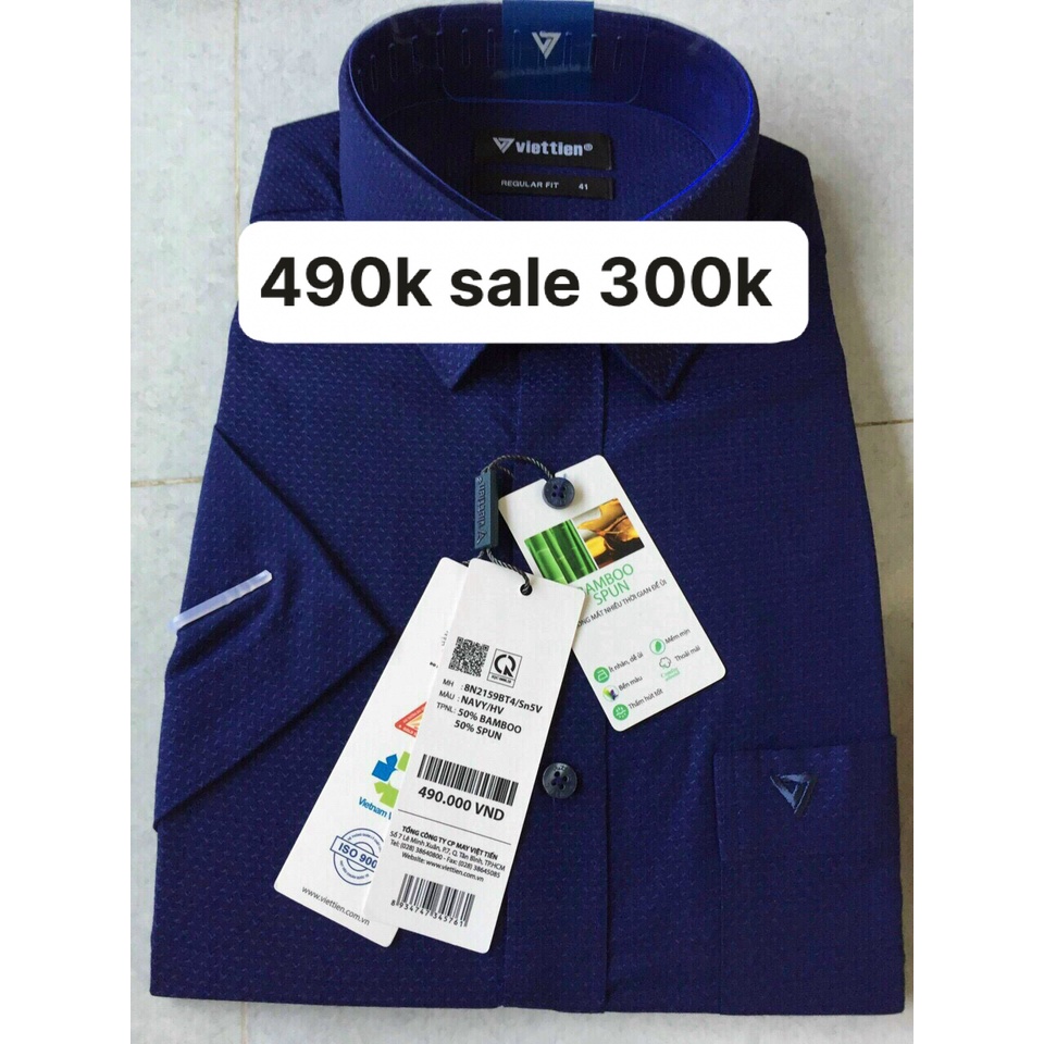 Việt tiến áo sơ mi ngắn tay giá hãng 490k sale 300k form vạt ngang ...