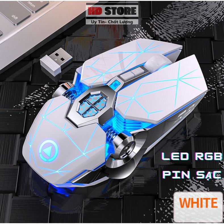 Chuột Gaming Không Dây YINOIAO A7 LED Tự Động Đổi Màu DPI 3600 Dùng Cho Máy Tính