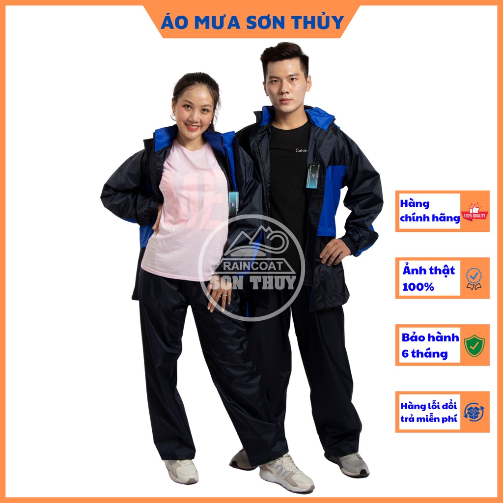 Bộ áo mưa 2 lớp Sơn Thủy- bộ quần áo đi mưa chống lạnh K4 | BigBuy360 - bigbuy360.vn