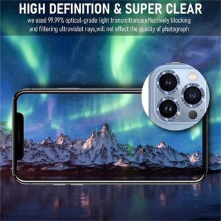 Bảo Vệ Camera Cho iPhone 16 Pro Max 11 12 13 14 15 Pro Max 15 Plus Ống Kính Cường Lực Trên Kim Loại Vòng Bảo Vệ Phim