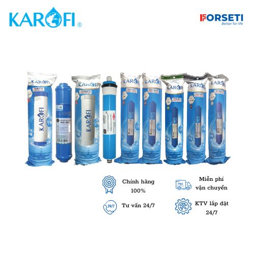 [Mã BMLTB200 giảm đến 100K đơn 499K] Combo 9 lõi lọc nước Karofi chính hãng dùng cho máy lọc nước Karofi N-e119/A