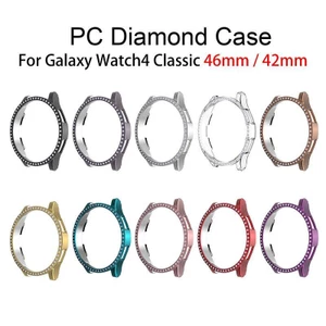 Vỏ kim cương PC sang trọng Bảo vệ vỏ bảo vệ Vỏ đồng hồ Khung cản trước cho Samsung Galaxy Watch 4