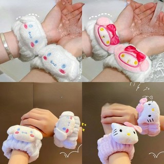 Băng Đeo Cổ Tay Vải Nhung San Hô Thấm Hút Mồ Hôi Chống Thấm Nước Họa Tiết Dễ Thương