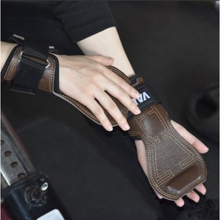 -1 Đôi găng tay chính hãng VALEO Găng Tay Da Bò Tập Gym - Lifting Grips ( Lót Tay & Kéo Lưng )