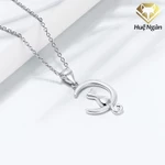 Dây chuyền bạc Ý 925 Huệ Ngân - MẶT TRĂNG và MÈO PP1833 — ảnh 1