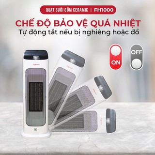 Quạt sưởi gốm để bàn FUJIHOME FH1000 Nhỏ gọn - Làm ấm nhanh - 2 chế độ sưởi - Tiết kiệm điện