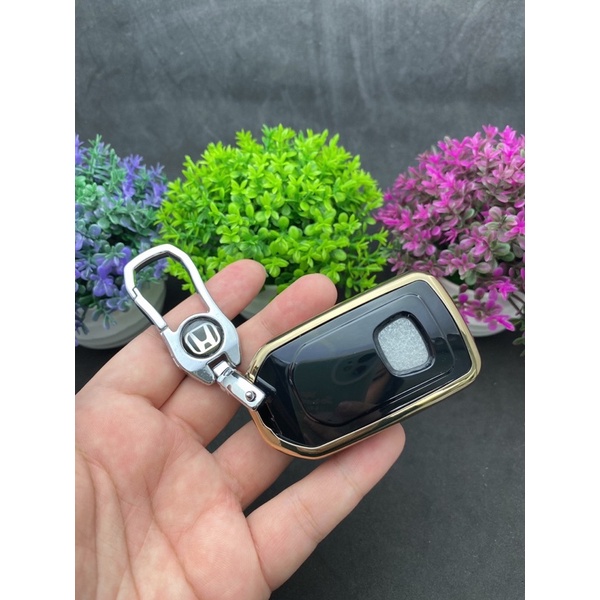 Bao chìa khóa Đen Vàng- Ốp chìa khóa  TPU Đen Vàng xe ô tô Honda 4 nút
