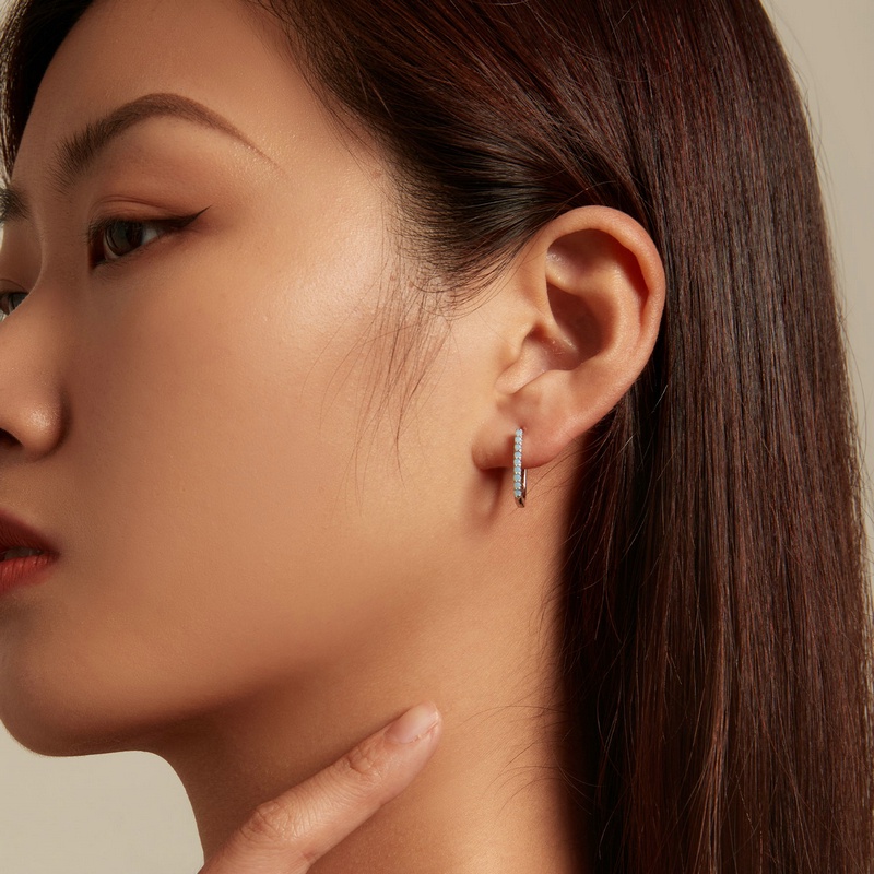 Bamoer Bông Tai bạc 925 Kiểu Dáng Đơn Giản