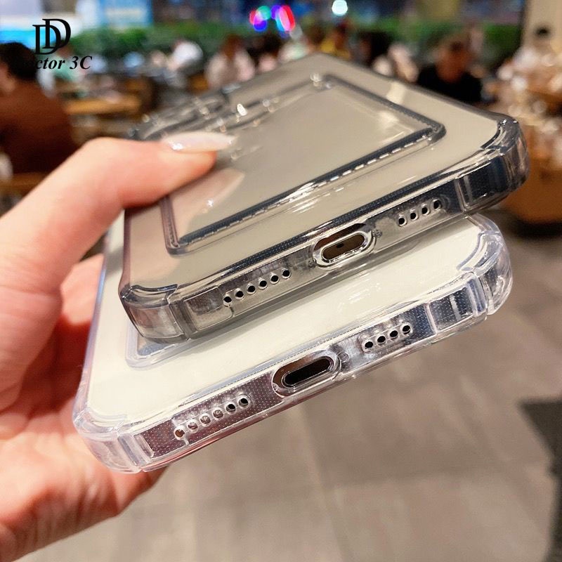 Ốp Điện Thoại Màu Trơn Có Ngăn Đựng Thẻ Cho iPhone iP 16 15 14 Plus 13 12 Mini 11 Pro Max 4G 5G 2022 2023 2024