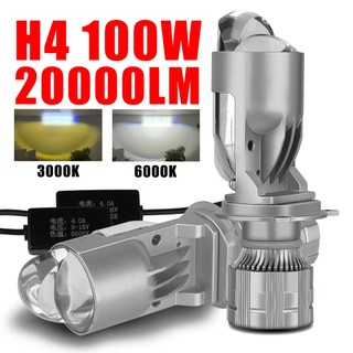 Bóng Đèn LED Mini Màu Sắc Kép 100W H4 20000LM 3000K 6000K Chất Lượng Cao Cho Xe Hơi