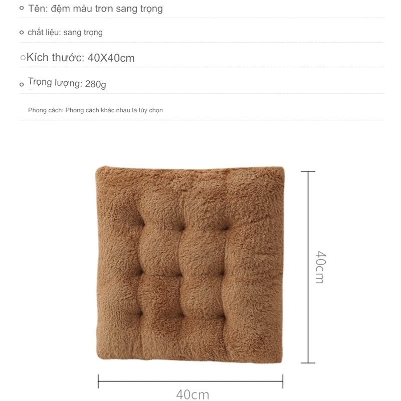 Đệm sang trọng Ghế ăn tại nhà hình vuông bằng nhung mềm (   hot)