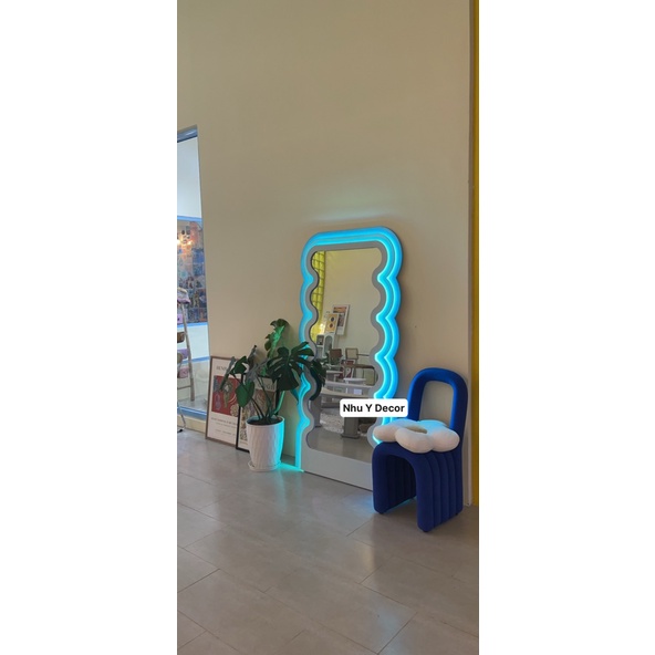 Gương lượn sóng, hạt đậu, Ngọc Trinh soi toàn thân đèn led triệu màu cực đẹp ẢNH THẬT nịnh dáng, NHUYDECOR