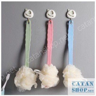 Cây cọ lưng tắm 2 đầu bông vải lưới và lông bàn chải sản phẩm cần thiết cho phòng tắm
