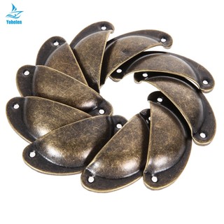 Set 5 Tay Nắm Ngăn Kéo Tủ Bằng Đồng Thau Hình Vỏ Sò Cổ Điển