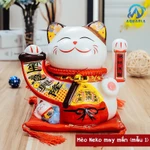 Tượng Mèo Thần Tài Ngũ Phúc Lâm Môn Vẫy Tay Chiêu Tài Lộc Bằng Gốm Sứ - MẪU & MÀU GIAO NGẪU NHIÊN — ảnh 2