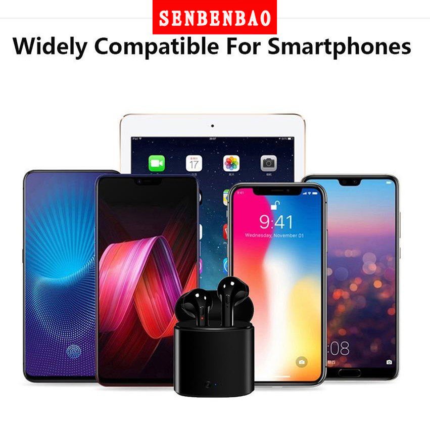 Tai Nghe Bluetooth I7S, Tai Nghe Không Dây Phiên Bản Nâng Cấp Pin Trâu, Chạm Cảm Ứng
