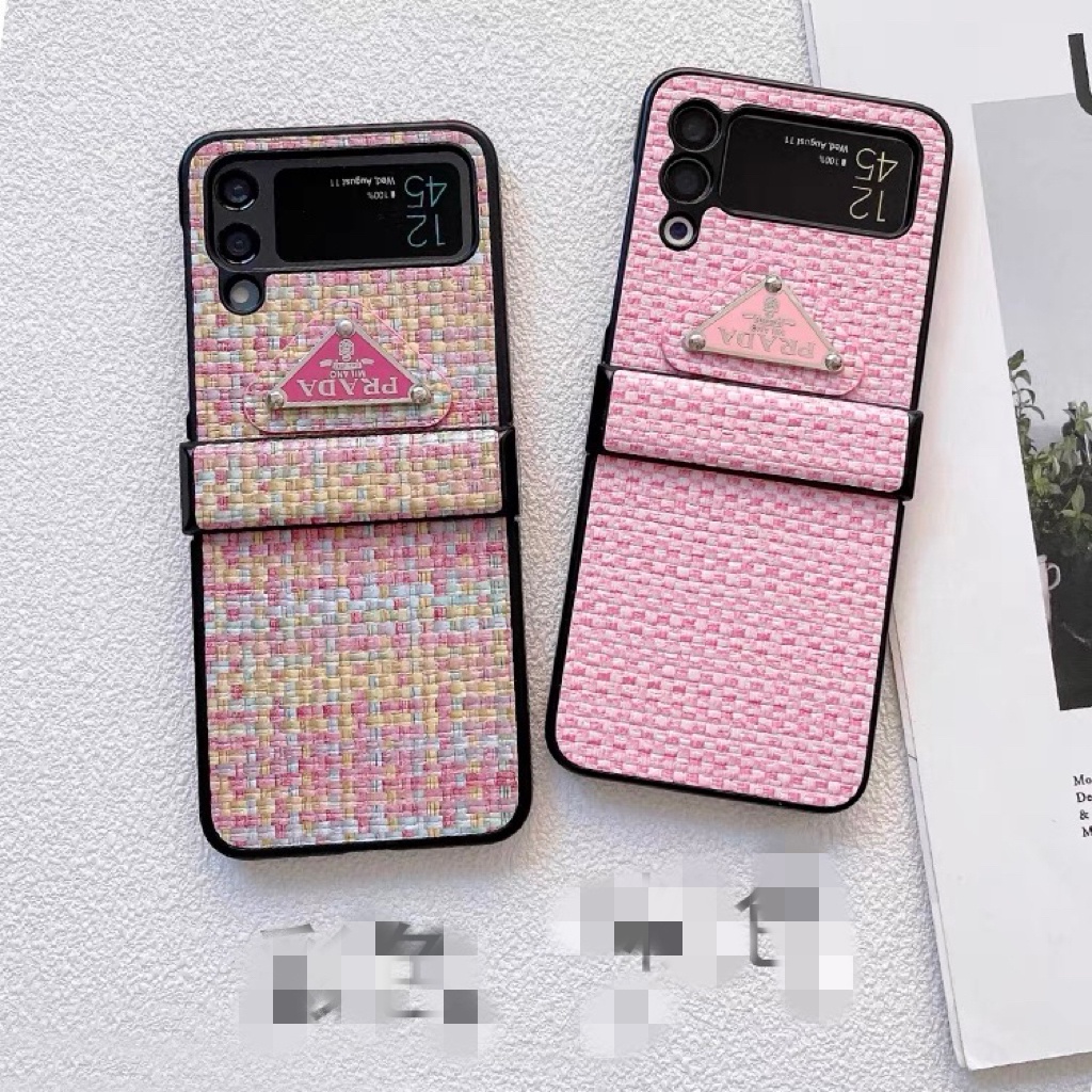 Họa tiết bện sang trọng Thiết kế độc đáo Vỏ điện thoại gấp cho Samsung Galaxy Z Flip 3 4 5G Vỏ cho Z Flip3 Z Flip4 Vỏ bảo vệ thiết kế cổ điển
