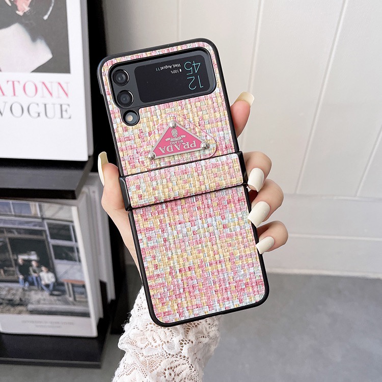 Họa tiết bện sang trọng Thiết kế độc đáo Vỏ điện thoại gấp cho Samsung Galaxy Z Flip 3 4 5G Vỏ cho Z Flip3 Z Flip4 Vỏ bảo vệ thiết kế cổ điển