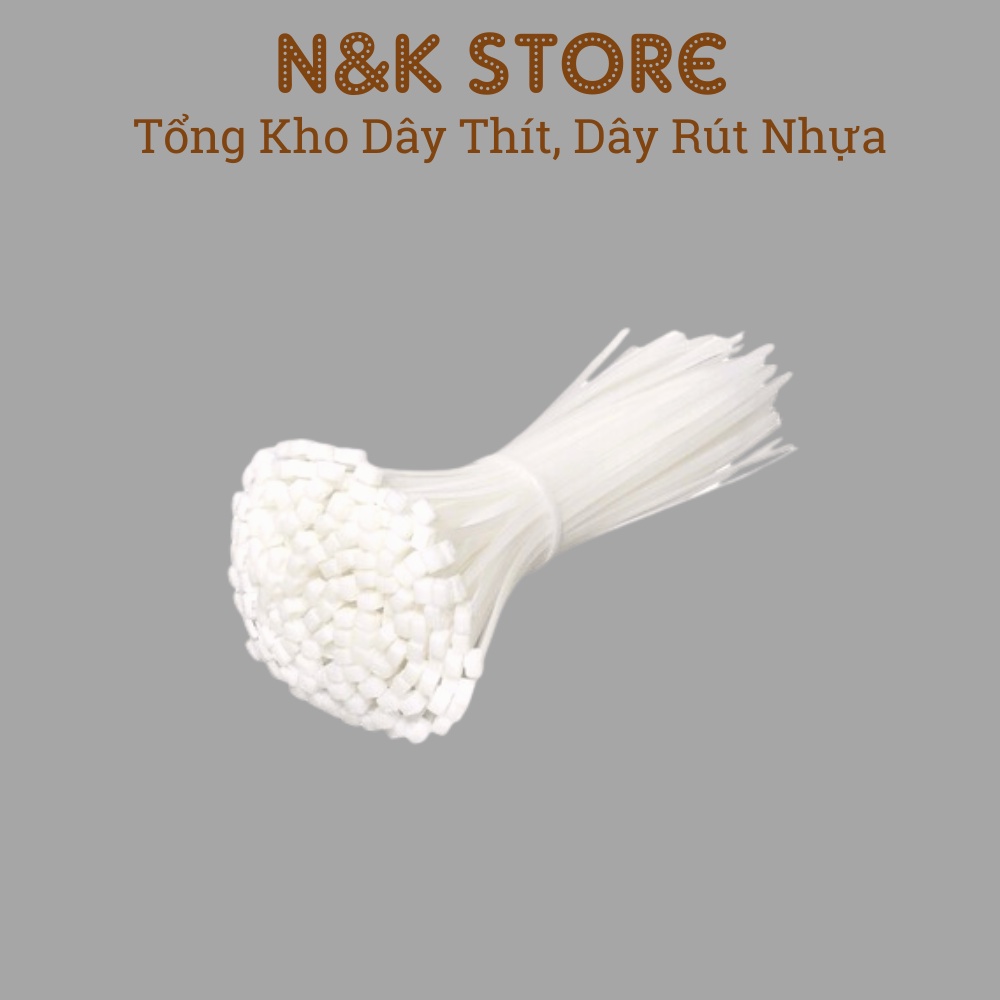 Túi 40c dây rút 8x500mm, dây thít dài 50cm, lạt nhựa buộc bền chặt, dẻo dai