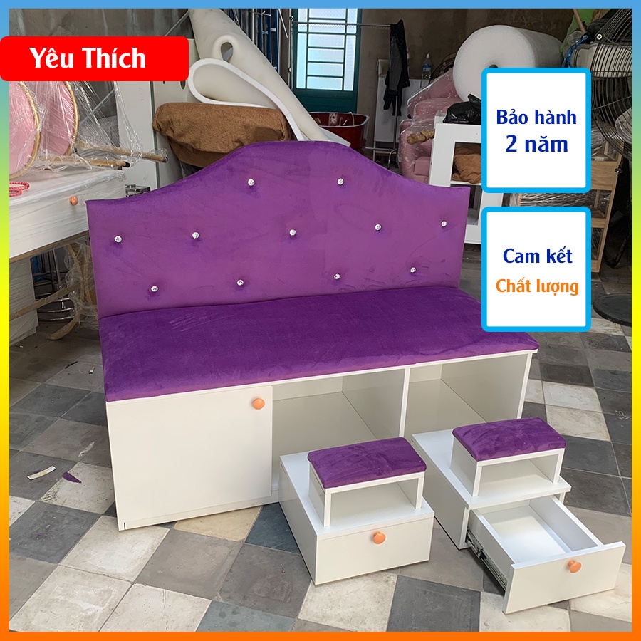 Ghế Nail 1,2m bằng gỗ bọc nệm sofa