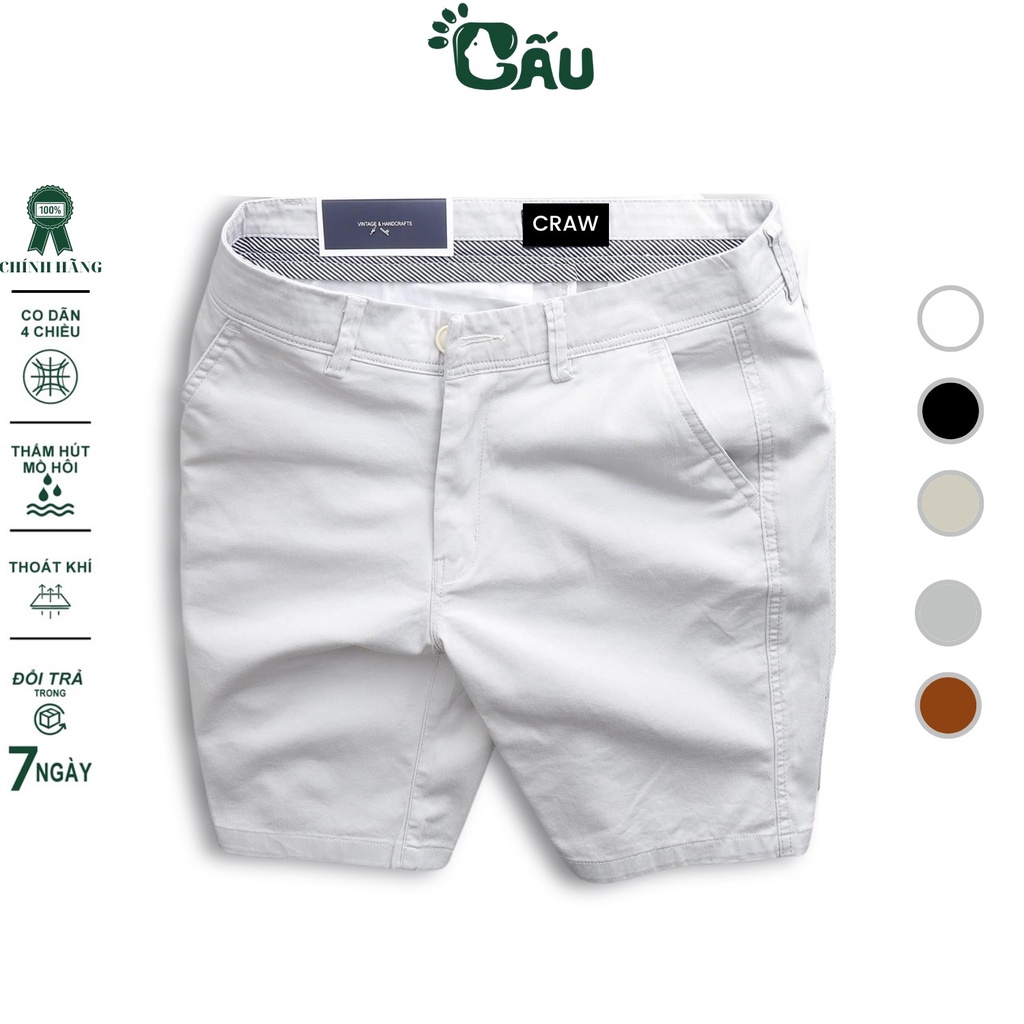 Quần short Nam Gấu 194 chất kaki siêu dày dặn, sang chảnh form gerular fit – KR
